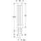 Glass tube thermometer fig. 1647 aluminum large size model